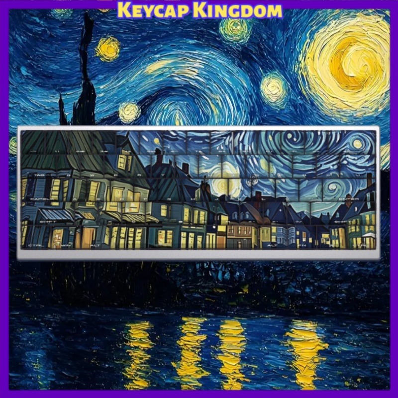 Laptop Accessories For Gift - Van Gogh Yıldızlı Gökyüzü Tema Klavye