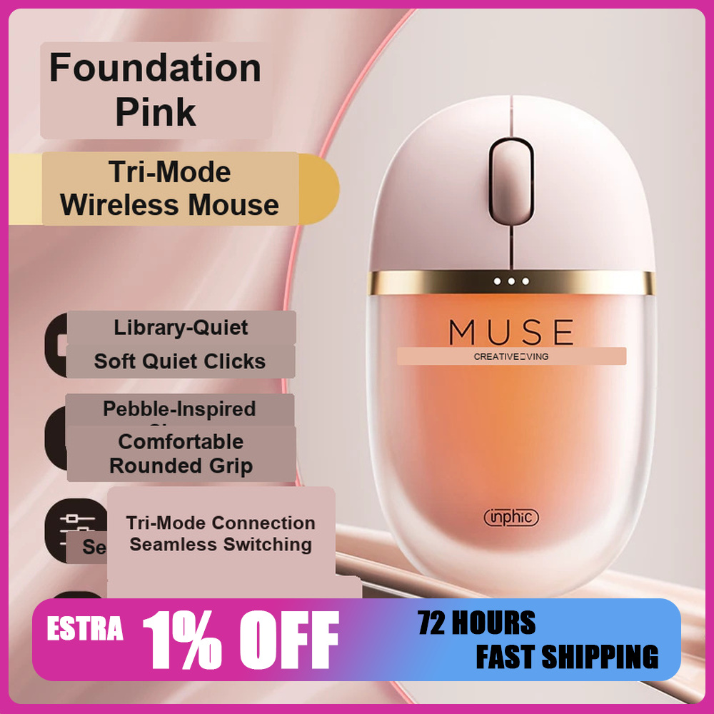 Laptop Accessories For Gift - Inphic MUSE Mouse, Sıvı Fondöten Görünümlü,
